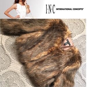 INC International Concepts Faux Fur Jacket